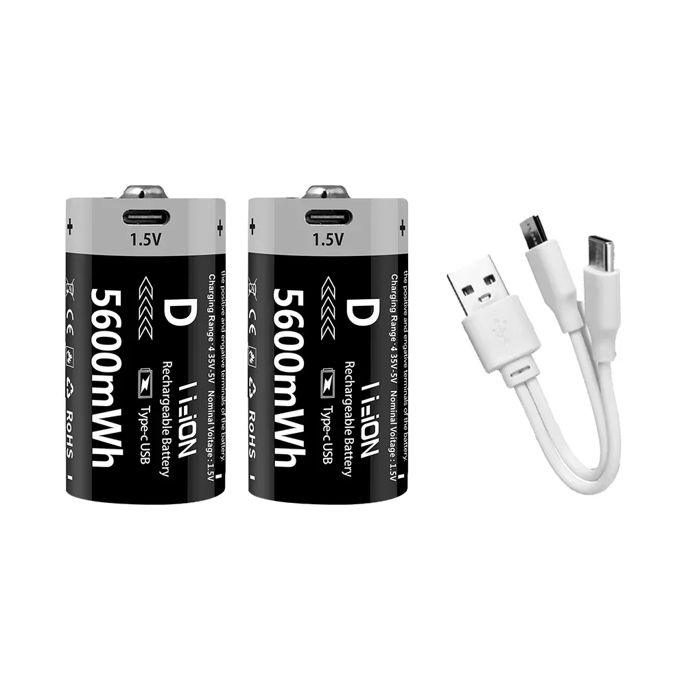 Литий-ионные перезаряжаемые батарейки DLGpower USB 5600 мАч, тип D (LR20), 1.5В, для газовых плит
Литий-ионные перезаряжаемые батарейки DLGpower USB 5600 мАч, тип D (LR20), 1.5В, для газовых плит