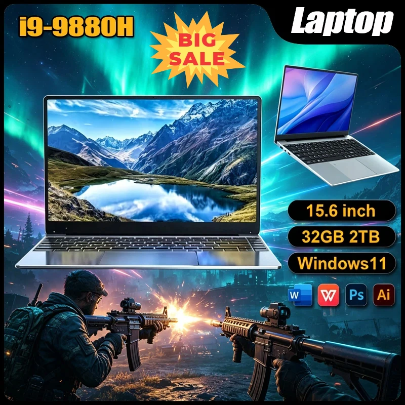 2026 Inflexible Sturdy 15.6" I9-9880H Portable Laptop Windows11 Notebook 32GB DDR4 2TB SSD Pc Gamer Office Computer
2026 Inflexible Sturdy 15.6" I9-9880H Portable Laptop Windows11 Notebook 32GB DDR4 2TB SSD Pc Gamer Office Computer