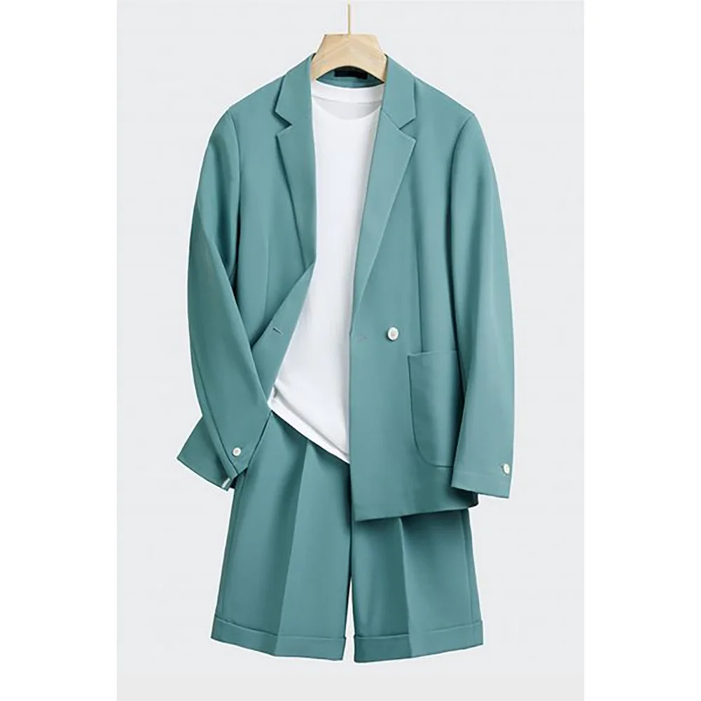 Summer Fashion Men's Suits 2 Pieces Peak Lapel Blazer Shorts Daily Work Commute Casual Male Clothing
Summer Fashion Men's Suits 2 Pieces Peak Lapel Blazer Shorts Daily Work Commute Casual Male Clothing