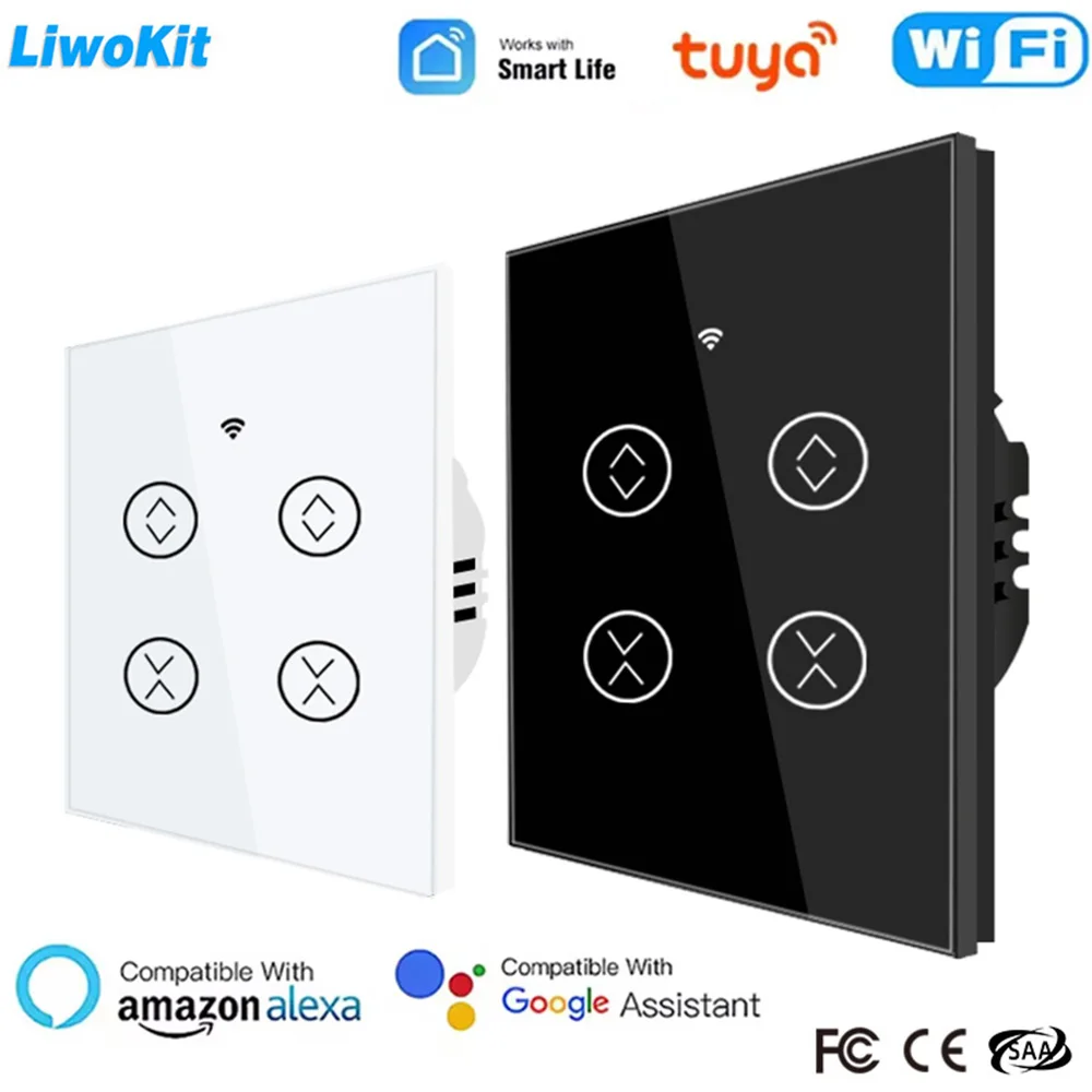 LiwoKit Tuya Wi-Fi Smart Life двойная занавеска сенсорная панель переключатель процент дистанционное управление таймер работа Google Assistant Alexa
LiwoKit Tuya Wi-Fi Smart Life двойная занавеска сенсорная панель переключатель процент дистанционное управление таймер работа Google Assistant Alexa
