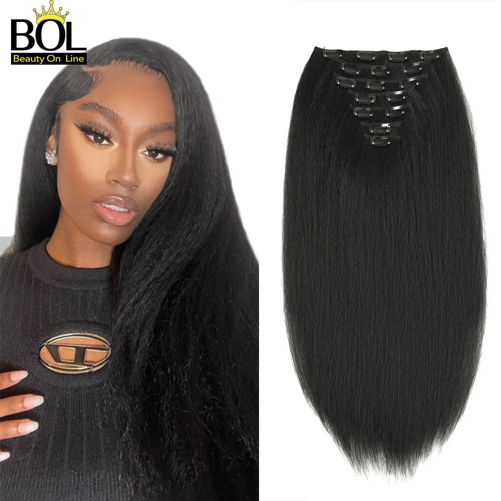 Yaki Straight Clip in Hair Extensions Synthetic 22 Inches Straight Hairpieces Clip-in Hair Extensions for Women Natural Looking
Yaki Straight Clip in Hair Extensions Synthetic 22 Inches Straight Hairpieces Clip-in Hair Extensions for Women Natural Looking
