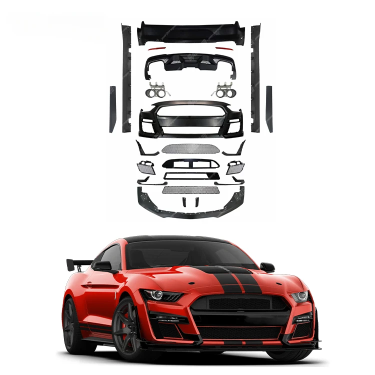 GT500 Style Body Kit For Ford Mustang Front Bumper Rear Bumper Side Skirts Exhaust Bodykit 2018-2020
GT500 Style Body Kit For Ford Mustang Front Bumper Rear Bumper Side Skirts Exhaust Bodykit 2018-2020