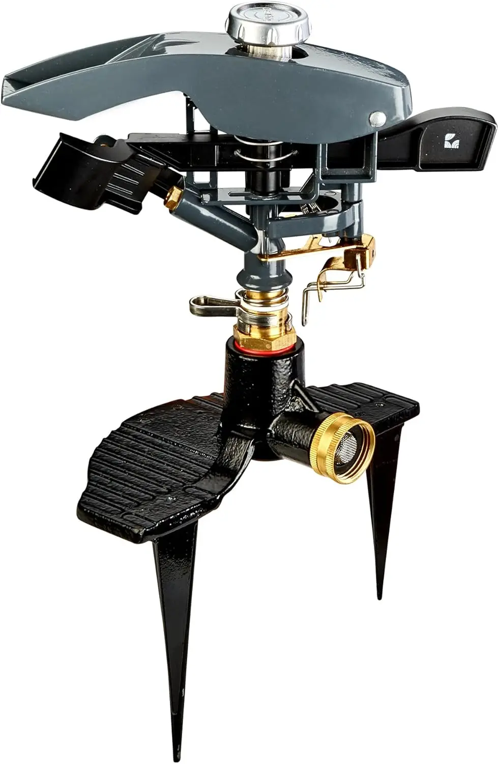 Lawn Pulsating Impact Sprinkler 300004, Heavy Duty, Adjustable to 360 Degrees on 3-Prong Metal Step Spike by New England Garden
Lawn Pulsating Impact Sprinkler 300004, Heavy Duty, Adjustable to 360 Degrees on 3-Prong Metal Step Spike by New England Garden