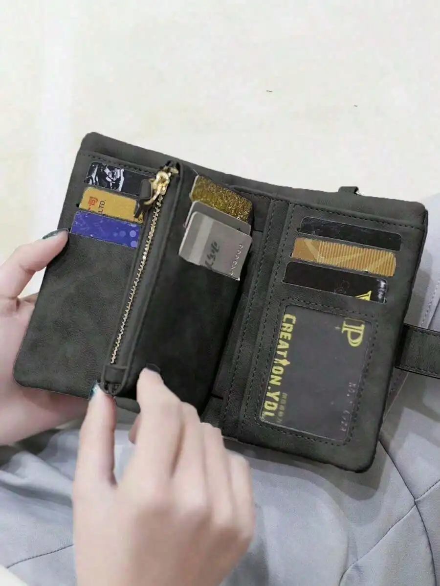 Women's Bifold Leather RFID Wallet With Wrist Strap Card Slots ID Window And Zipper Coin Pouch Women Wallet Wallet Purse Wallet
Women's Bifold Leather RFID Wallet With Wrist Strap Card Slots ID Window And Zipper Coin Pouch Women Wallet Wallet Purse Wallet
