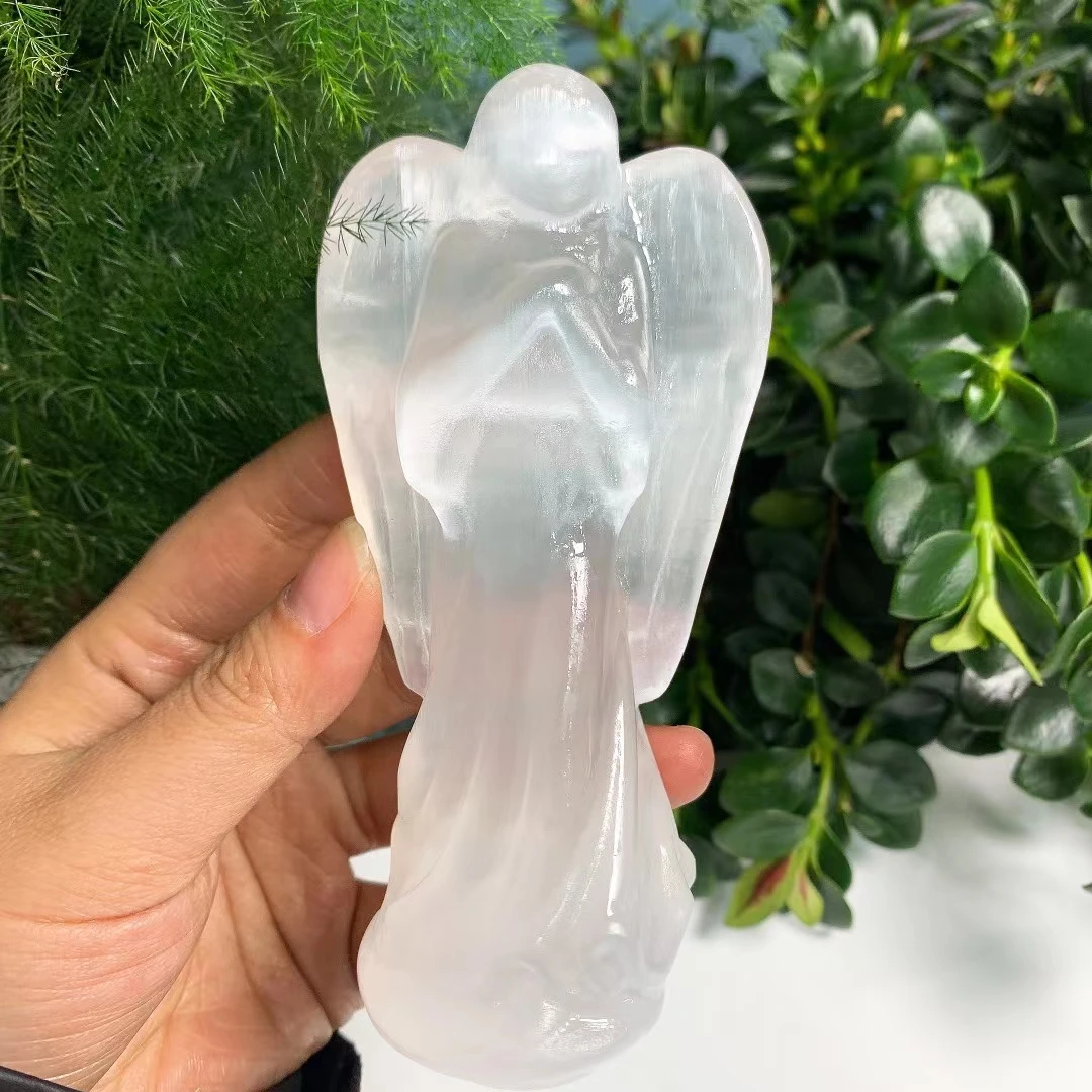 120mm Guardian Angel Figurine Natural White Selenite Raw Crystals Hand Carved Gypsum Crystal Healing Stone Home Decor DIY Gifts
120mm Guardian Angel Figurine Natural White Selenite Raw Crystals Hand Carved Gypsum Crystal Healing Stone Home Decor DIY Gifts