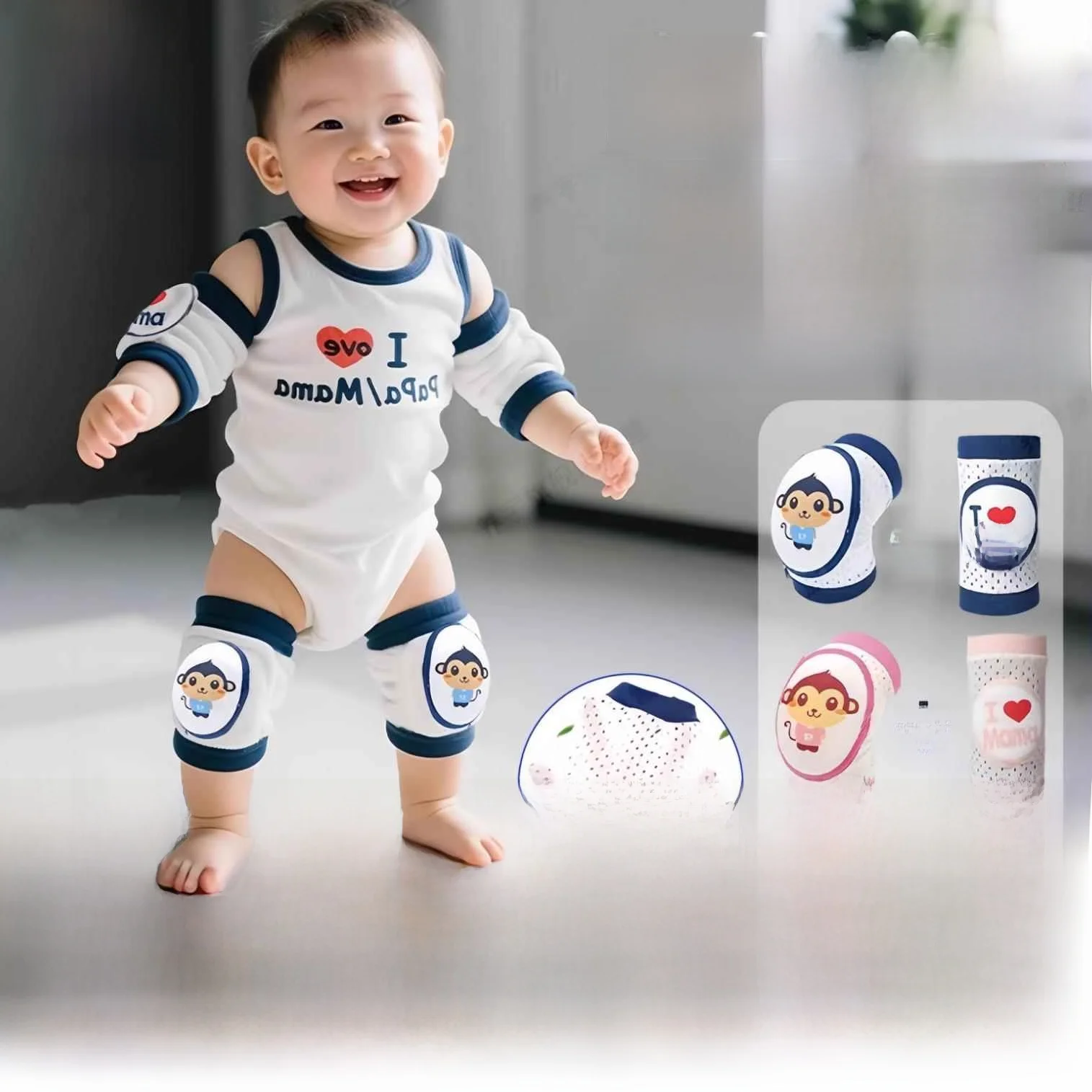 Adjustable Baby Walking Knee Elbow Pads Anti-Fall Protection for Crawling Learning to Walk Set Child Safety Gear Hand Elbow K...
Adjustable Baby Walking Knee Elbow Pads Anti-Fall Protection for Crawling Learning to Walk Set Child Safety Gear Hand Elbow K...