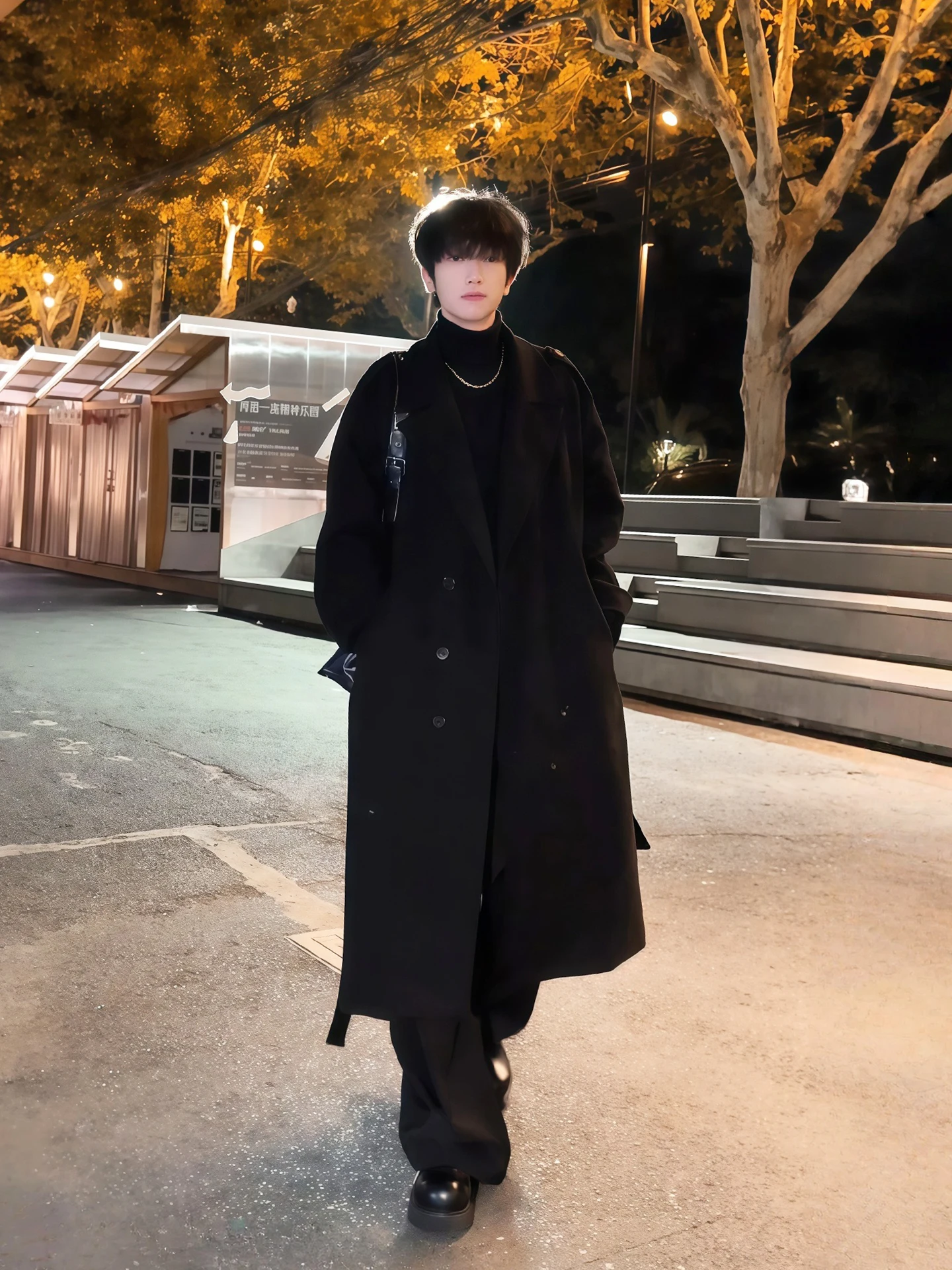 Briti Sle Thiened Double-breasted Men's Woolen Coat Autumn Winter Long Length Windbreaker Jaet Faionable Casual Out...
Briti Sle Thiened Double-breasted Men's Woolen Coat Autumn Winter Long Length Windbreaker Jaet Faionable Casual Out...