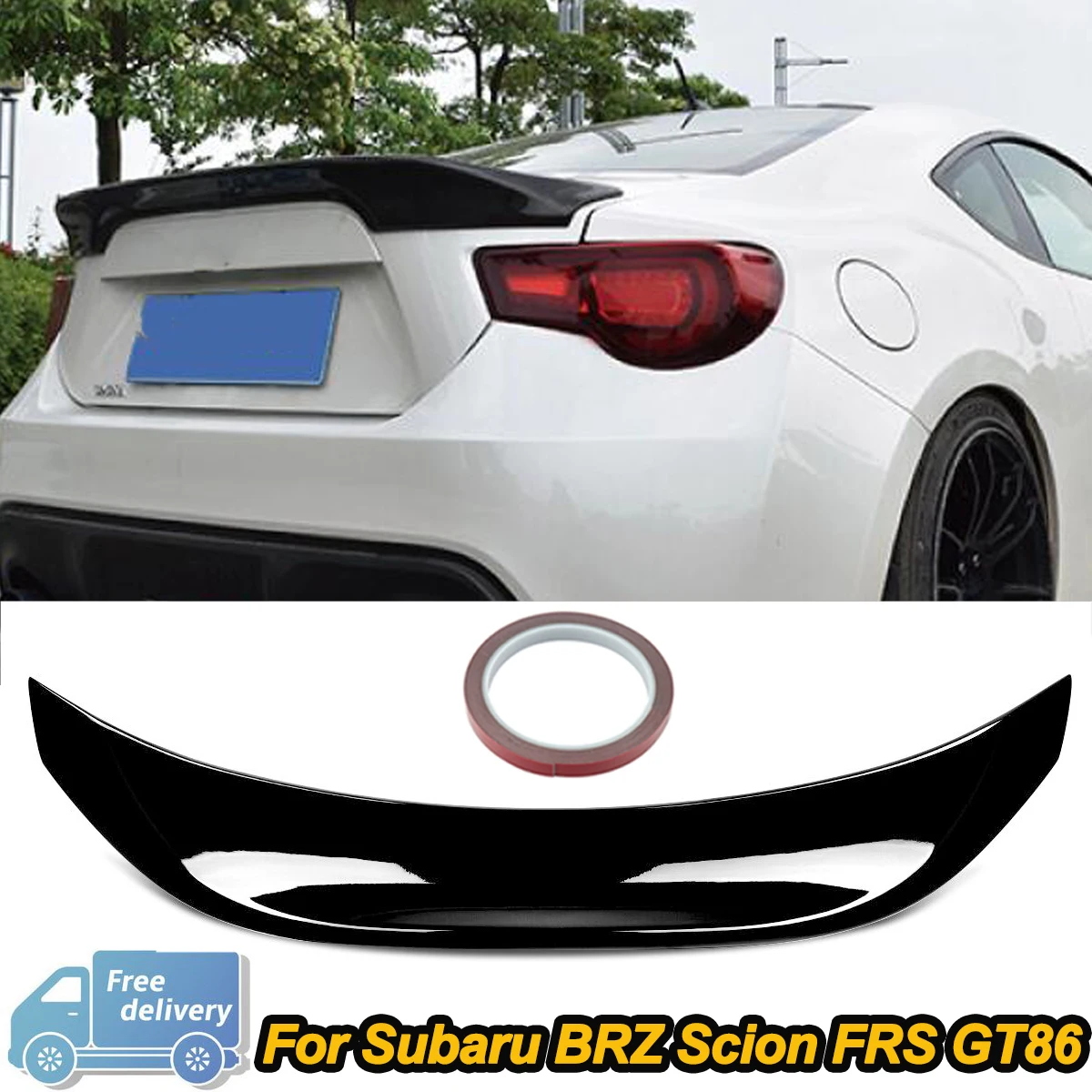 For Toyota Subaru BRZ GT86 Trunk Spoiler Scion FR-S Coupe 2-Door 2013-2020 Gloss Black Rear Trunk Roof Spoilers Wings Refit 
For Toyota Subaru BRZ GT86 Trunk Spoiler Scion FR-S Coupe 2-Door 2013-2020 Gloss Black Rear Trunk Roof Spoilers Wings Refit