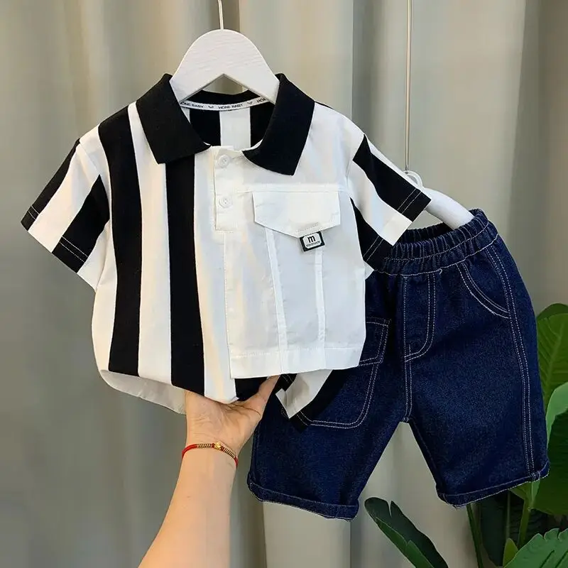 Boys' Summer Set 2024 New Baby Clothing Set Children's Short Sleeve Polo Shirt Shorts Two Piece Set
Boys' Summer Set 2024 New Baby Clothing Set Children's Short Sleeve Polo Shirt Shorts Two Piece Set