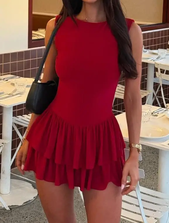 Women's Dress 2026 Summer Tailored New Style Elegant and Fashionable Girl's Style Solid Color Black Fungus Edge Pleated Dress
Women's Dress 2026 Summer Tailored New Style Elegant and Fashionable Girl's Style Solid Color Black Fungus Edge Pleated Dress