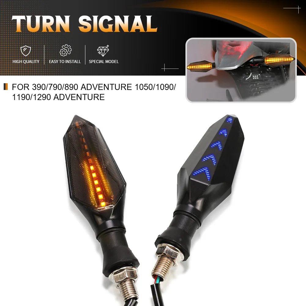 For 390/790/890 ADVENTURE 1050/1090/1190/1290 ADVENTURE Motorcycle LED Turn Signal Lamp Sequential Flowing Flash Indicator Light
For 390/790/890 ADVENTURE 1050/1090/1190/1290 ADVENTURE Motorcycle LED Turn Signal Lamp Sequential Flowing Flash Indicator Light