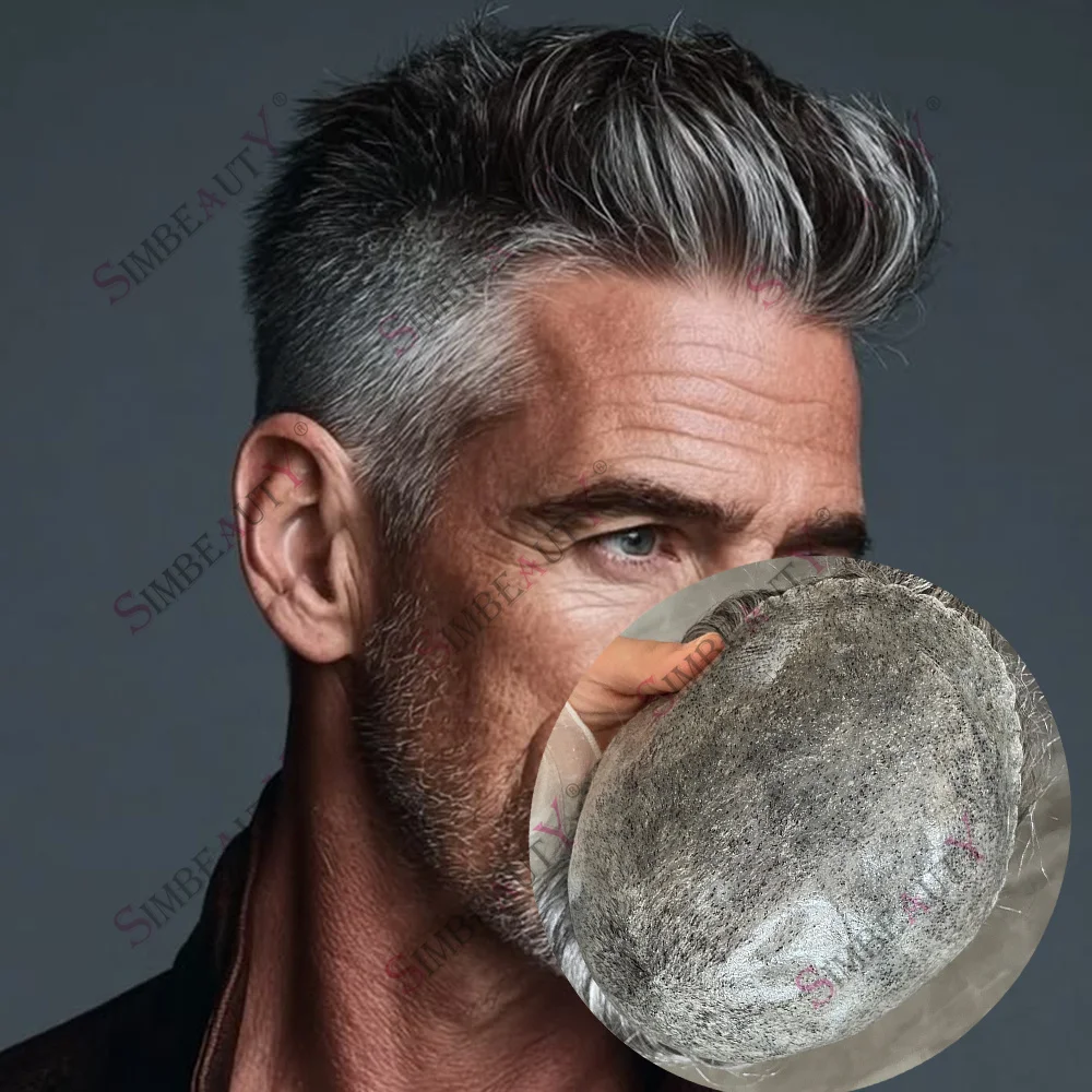 Super Natural Hairline Men Toupee 1B30 1B80 Dark Brown Gray Black Transparent PU Undetectable Long Last Thin Micro Skin Prosthes
Super Natural Hairline Men Toupee 1B30 1B80 Dark Brown Gray Black Transparent PU Undetectable Long Last Thin Micro Skin Prosthes