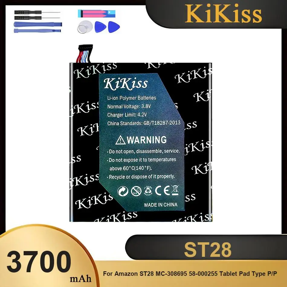 ST28 Camera Battery For Amazon ST28 MC-308695 58-000255 Tablet Pad Type P/P Li-ion Polymer Batteries ,with Tools
ST28 Camera Battery For Amazon ST28 MC-308695 58-000255 Tablet Pad Type P/P Li-ion Polymer Batteries ,with Tools