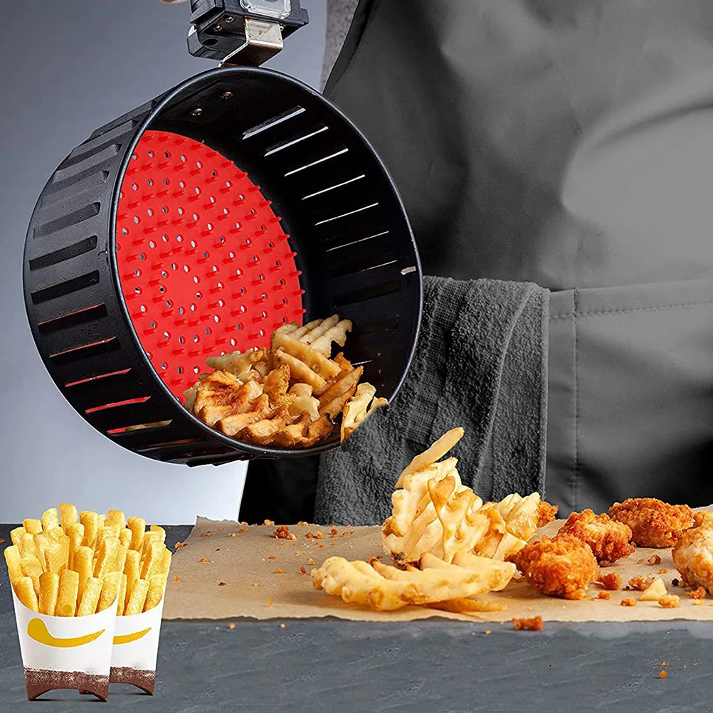 2 Pcs Silicone Lining Kitchen Round Reusable Air Fryer Mat Hollow Design Baking Liner Steamer Pad Out
2 Pcs Silicone Lining Kitchen Round Reusable Air Fryer Mat Hollow Design Baking Liner Steamer Pad Out