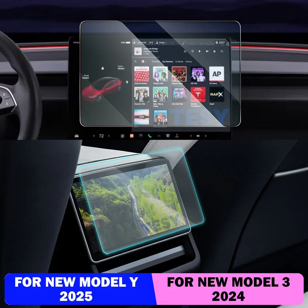 Tempered Glass Film Protector for New Tesla Model Y Launch 2026 Model 3 Highland 2024 Rear Row Center Control Screen Protective
Tempered Glass Film Protector for New Tesla Model Y Launch 2026 Model 3 Highland 2024 Rear Row Center Control Screen Protective