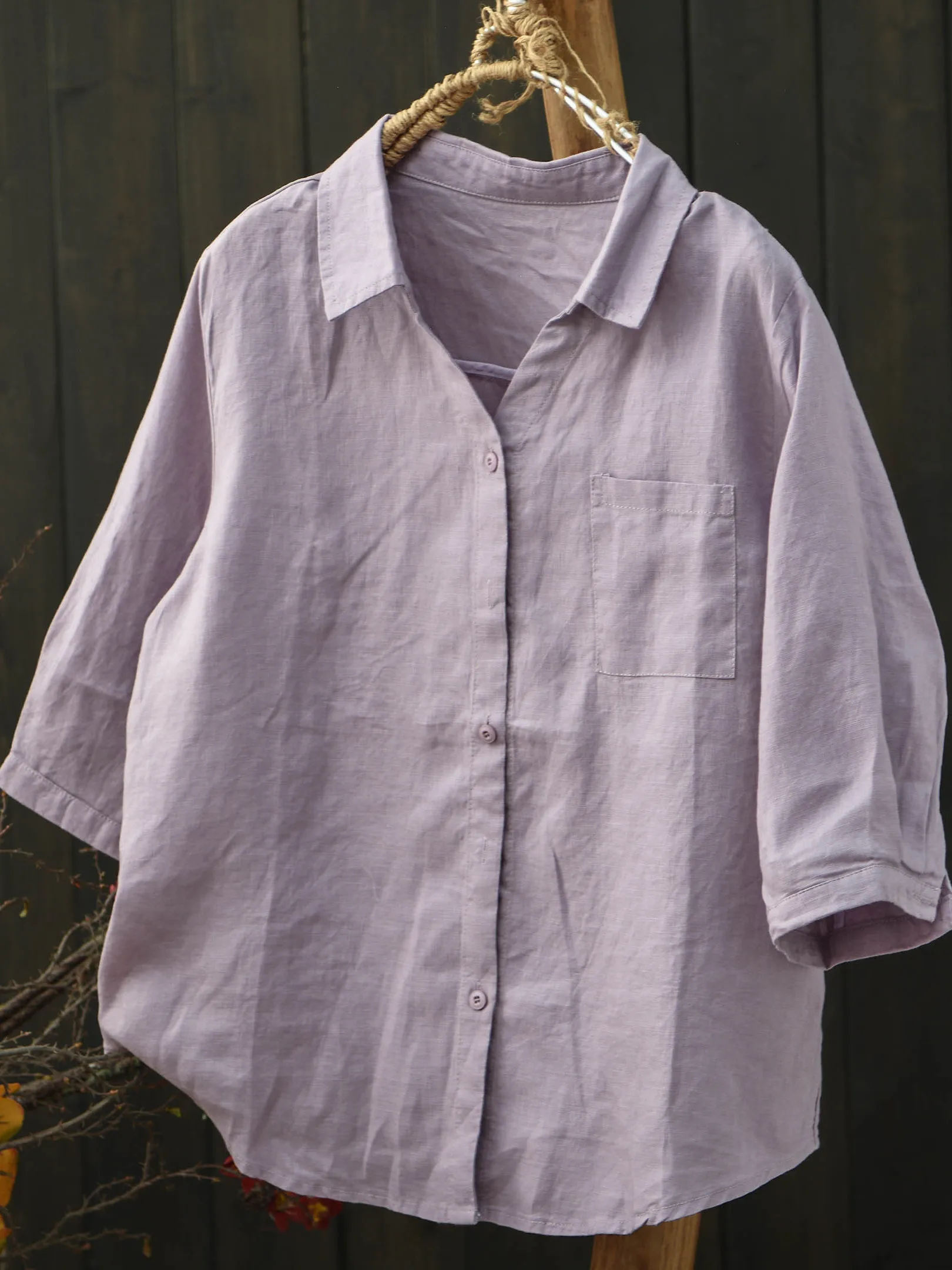 Casual Loose Women's Linen Shirt Short Sleeve Button up Breathable Color Turn-down Collar Summer Top Open Cardigan Oute...
Casual Loose Women's Linen Shirt Short Sleeve Button up Breathable Color Turn-down Collar Summer Top Open Cardigan Oute...