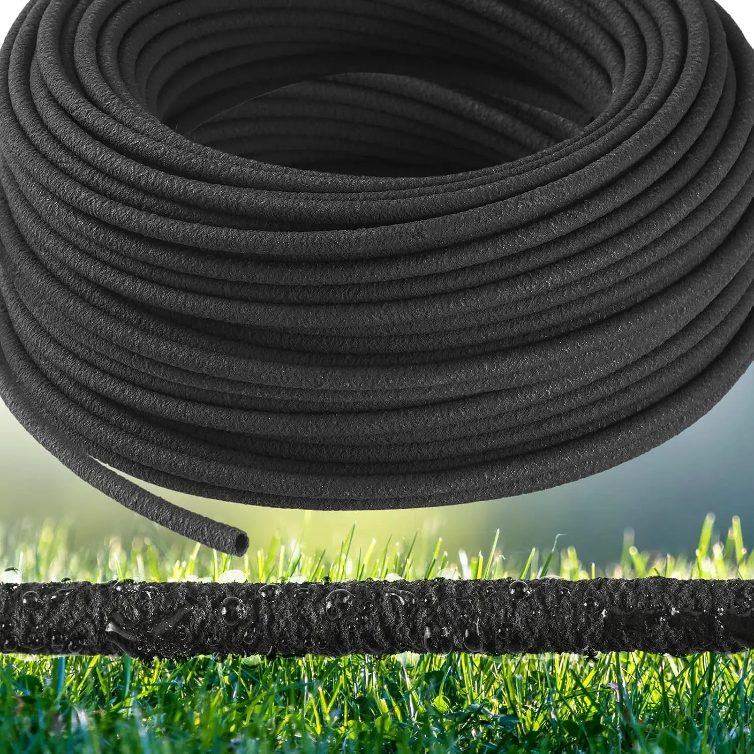 400 ft 1/4 in Soaker Hose System, Rubber & PE Drip Line for Garden Watering, Black
400 ft 1/4 in Soaker Hose System, Rubber & PE Drip Line for Garden Watering, Black