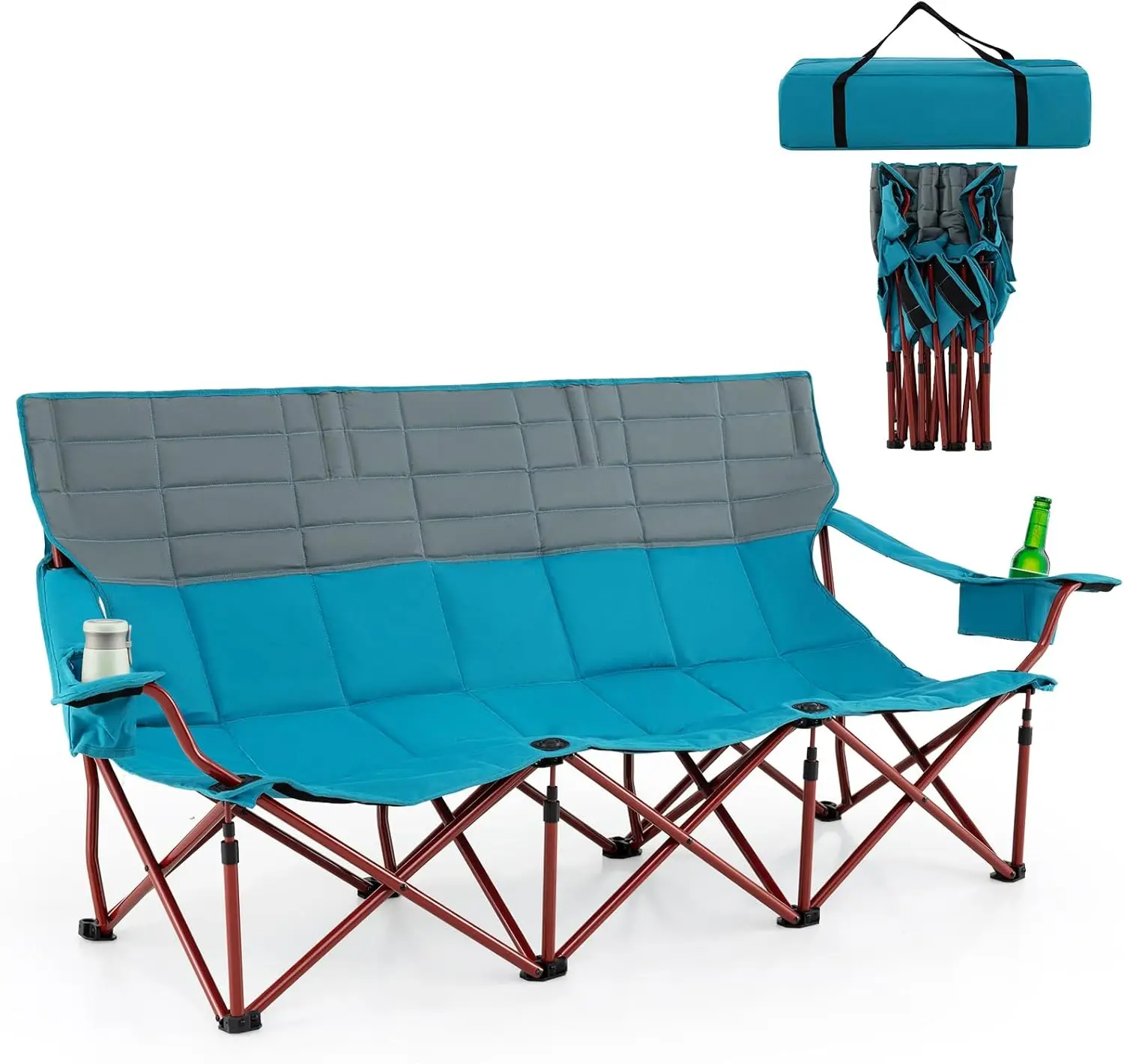 Трехместное складное кресло для кемпинга для взрослых, низкое уличное кресло-софа увеличенного размера с подстаканниками и толстой подкладкой, сверхпрочное для газона
Трехместное складное кресло для кемпинга для взрослых, низкое уличное кресло-софа увеличенного размера с подстаканниками и толстой подкладкой, сверхпрочное для газона