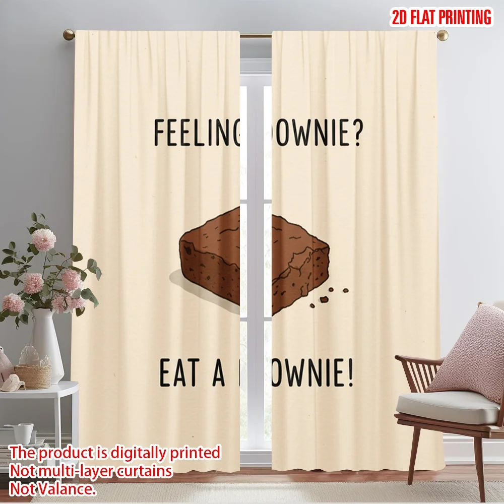 2pcs 2D flat printing Window Treatment Curtains Chocolate Brownie Treat 100% Polyester Without Electricity 0 for Living Room
2pcs 2D flat printing Window Treatment Curtains Chocolate Brownie Treat 100% Polyester Without Electricity 0 for Living Room