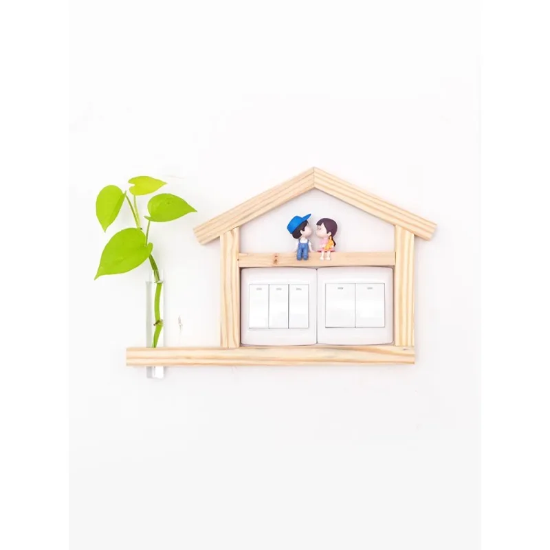 Living in a slow life, the solid wood switch frame sleeve socket is creatively decorated and pasted to cover the household moder
Living in a slow life, the solid wood switch frame sleeve socket is creatively decorated and pasted to cover the household moder
