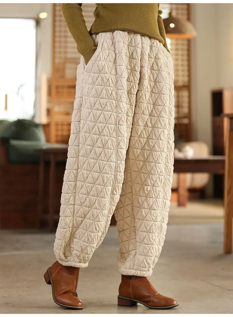 plus Size Women's Thickened Cotton Harlan Pants High Waist Wide Leg Pants Winter Slimming Elastic Waist Casual Loose Fit
plus Size Women's Thickened Cotton Harlan Pants High Waist Wide Leg Pants Winter Slimming Elastic Waist Casual Loose Fit