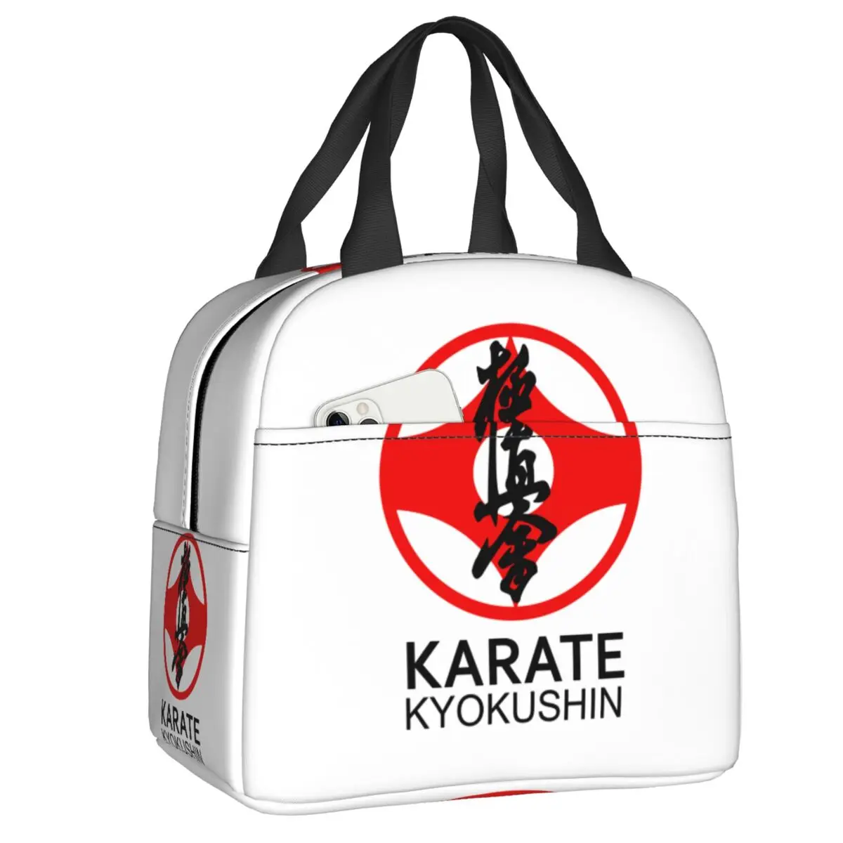 Custom Kyokushin Karate Kanji And Symbol Thermal Insulated Lunch Bag Women Portable Lunch Tote for School Multifunction Food Box
Custom Kyokushin Karate Kanji And Symbol Thermal Insulated Lunch Bag Women Portable Lunch Tote for School Multifunction Food Box