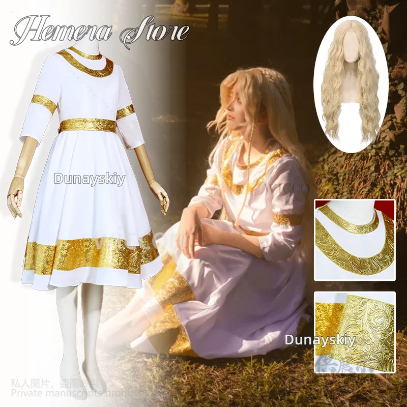 Miquella Cosplay Cutecore Costume Witch White Dress Lolita Golden Lace Wigs For Anime Game Girls Woman Halloween Cos Customized
Miquella Cosplay Cutecore Costume Witch White Dress Lolita Golden Lace Wigs For Anime Game Girls Woman Halloween Cos Customized