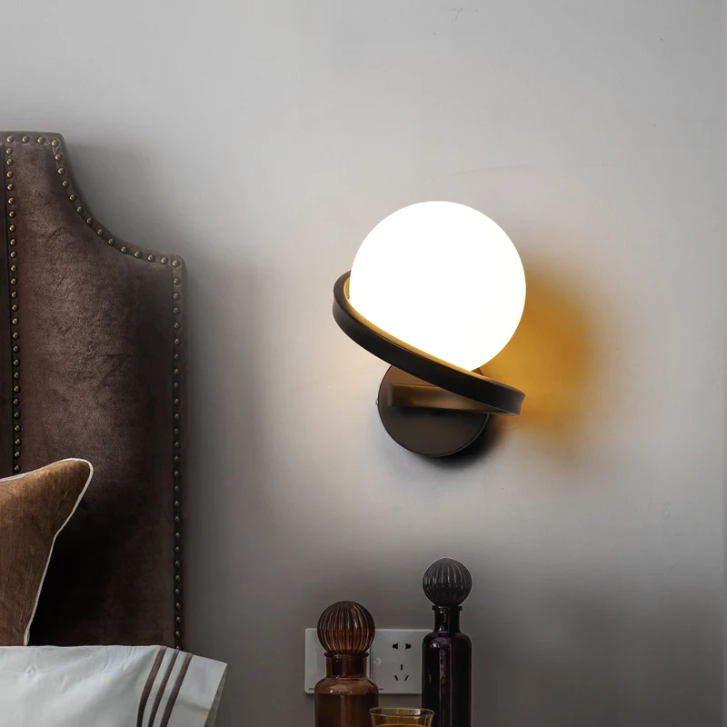 Simple LED Home Wall Lamps Creative Bedroom Bedside Ball Glass Lamp Stairs Aisle Bathroom Lighting Modern Living Room Wall Light
Simple LED Home Wall Lamps Creative Bedroom Bedside Ball Glass Lamp Stairs Aisle Bathroom Lighting Modern Living Room Wall Light