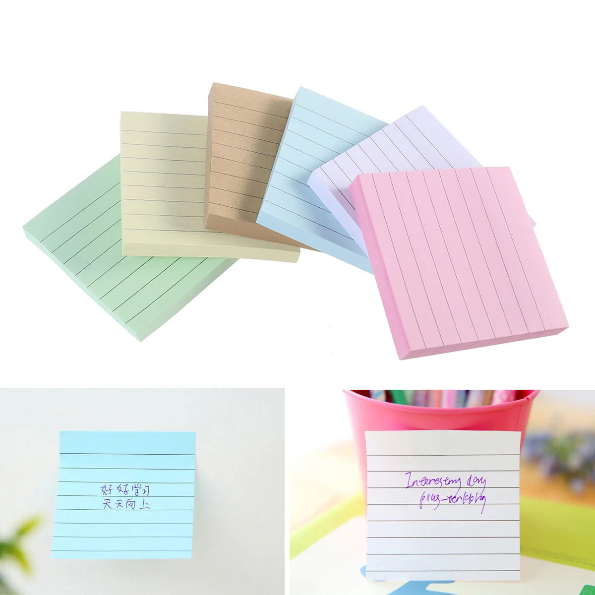 6pcs Self Stick Note Pads Candy Colored Lined Notes Smooth Writing Daily Planner School Office Supplies Recyclable Paper No
6pcs Self Stick Note Pads Candy Colored Lined Notes Smooth Writing Daily Planner School Office Supplies Recyclable Paper No