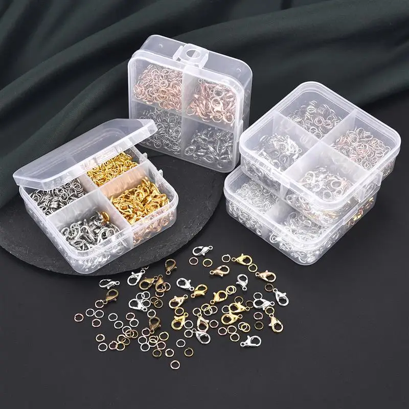 1Box Jewelry Making Kit Alloy Lobster Clasps Open Jump Rings For DIY Necklace Bracelet Keychain Connectors Jewelry Accessories
1Box Jewelry Making Kit Alloy Lobster Clasps Open Jump Rings For DIY Necklace Bracelet Keychain Connectors Jewelry Accessories