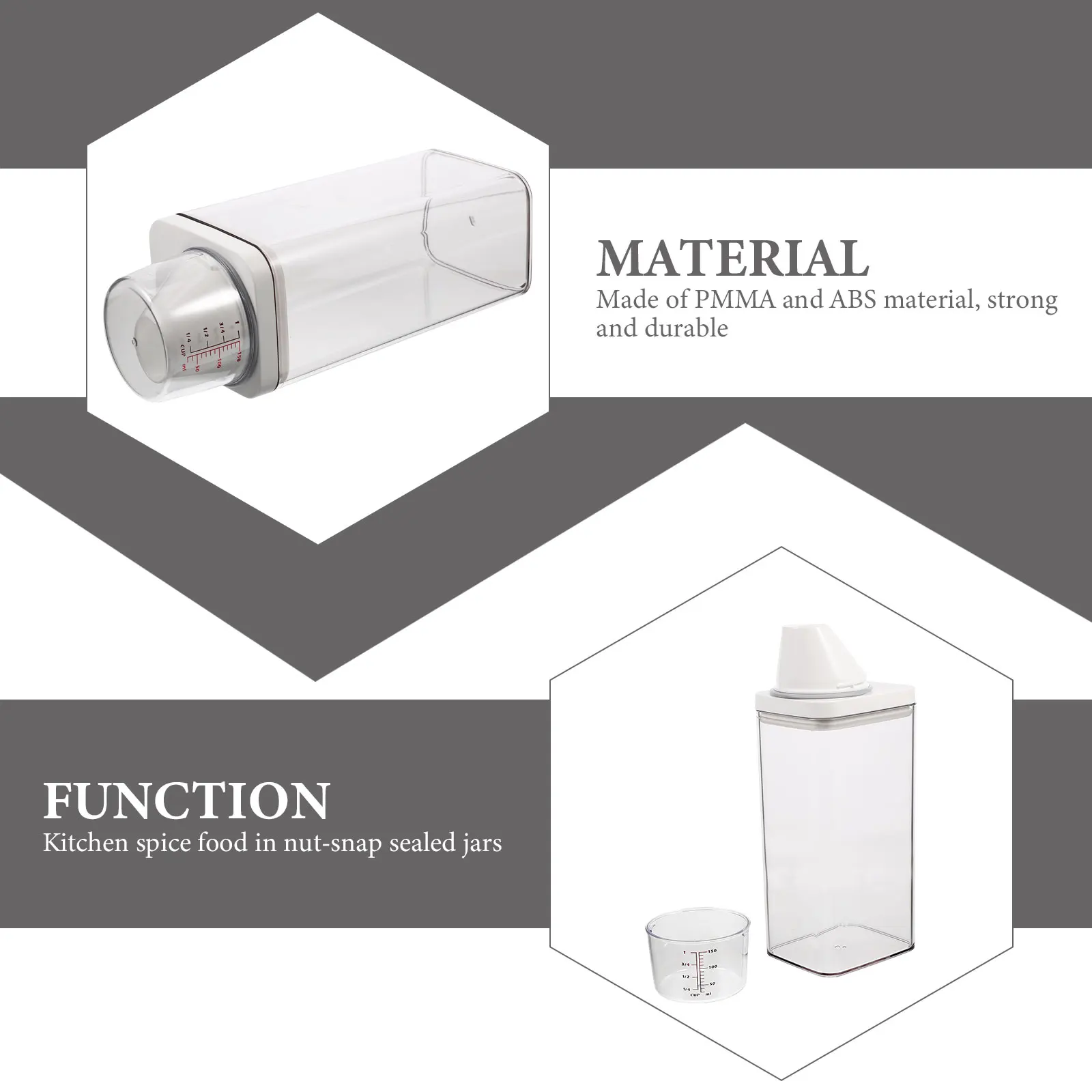 Airtight Food Storage With Measuring Cup Clear Plastic Jar For Flour Sugar Grains Pantry Organization Household Reusable Dry
Airtight Food Storage With Measuring Cup Clear Plastic Jar For Flour Sugar Grains Pantry Organization Household Reusable Dry