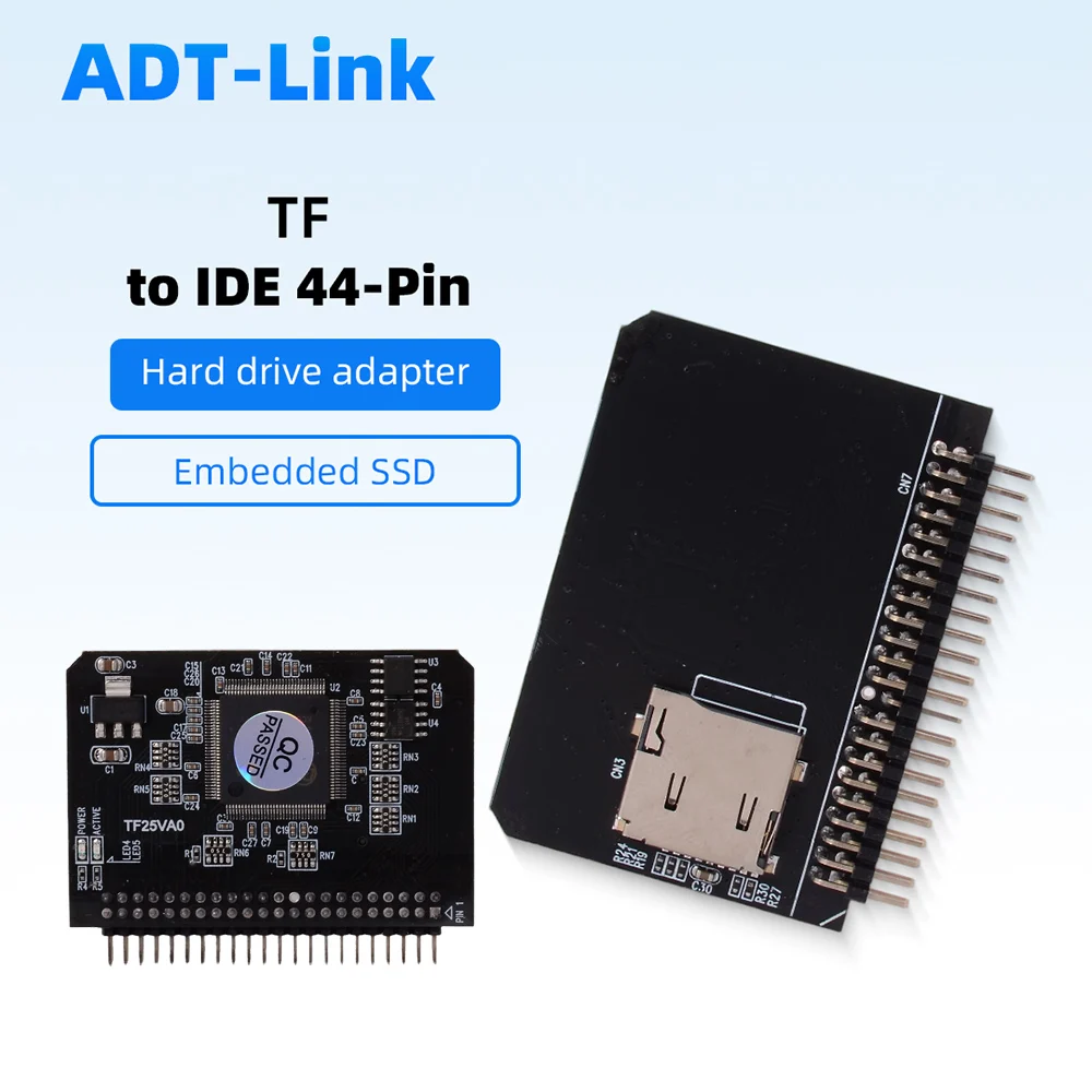 TF (micro-SD) to 2.5" IDE 44PIN Bent Pin Adapter Industrial Embedded SSD Storage for Laptop Industrial PC POS DVR Router
TF (micro-SD) to 2.5" IDE 44PIN Bent Pin Adapter Industrial Embedded SSD Storage for Laptop Industrial PC POS DVR Router