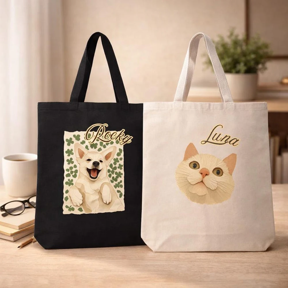 Drawn Pet Canvas Tote Bag Custom Multi Breed Dog Graphic Book Loving Pet Parents Library Weekend City Walk Gift
Drawn Pet Canvas Tote Bag Custom Multi Breed Dog Graphic Book Loving Pet Parents Library Weekend City Walk Gift