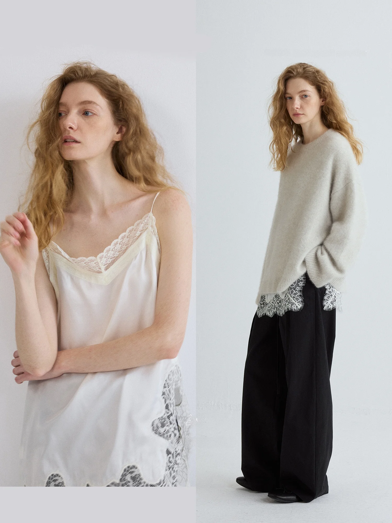 High-End Nice People 2026SS Silk Lace Embroidery Full Silk Strap Vest Women's French Style Hollow out V-Neckline Inner Wear
High-End Nice People 2026SS Silk Lace Embroidery Full Silk Strap Vest Women's French Style Hollow out V-Neckline Inner Wear