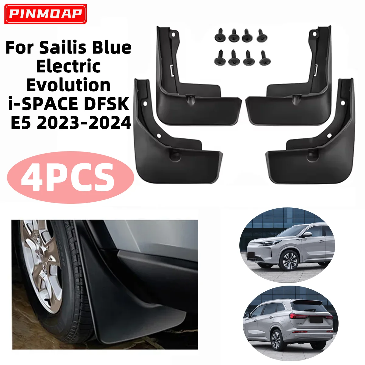 Mudguards 4PCS For Sailis Blue Electric Evolution i-SPACE DFSK E5 2023-2024 Car Tire Mudguard Fender Protector Mud Flaps Splash
Mudguards 4PCS For Sailis Blue Electric Evolution i-SPACE DFSK E5 2023-2024 Car Tire Mudguard Fender Protector Mud Flaps Splash