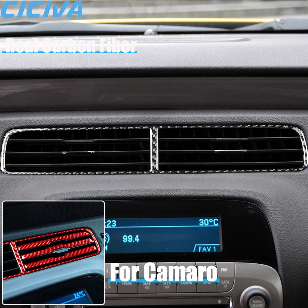 Real Carbon Fiber Car Accessories Center Air Vent Trim Decorative Cover Soft Sticker For Chevrolet Camaro 5th Gen 2010 2011
Real Carbon Fiber Car Accessories Center Air Vent Trim Decorative Cover Soft Sticker For Chevrolet Camaro 5th Gen 2010 2011