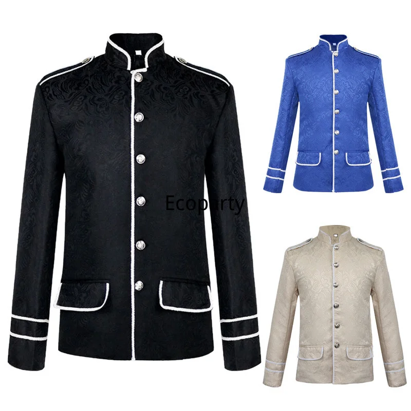 New Medieval Retro Gothic Suit Black Jacket Autumn Steampunk Men Clothing Victoria Solid Color Printed Slim Long Jacket Coat 40
New Medieval Retro Gothic Suit Black Jacket Autumn Steampunk Men Clothing Victoria Solid Color Printed Slim Long Jacket Coat 40