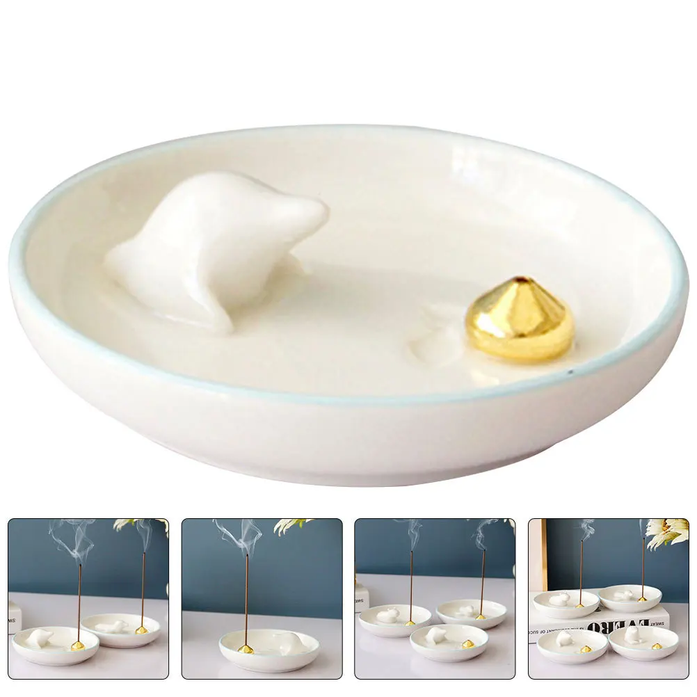 Exquisite Dolphin Incense Burner Vintage Style Animal Design Ceramic Incense Holder Home Office Decoration Meditation Sleep Aid
Exquisite Dolphin Incense Burner Vintage Style Animal Design Ceramic Incense Holder Home Office Decoration Meditation Sleep Aid