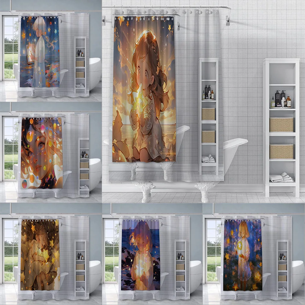 Star Girl Shower Curtain Waterproof Polyester Fabric Paint Colorful Bath Curtains Home Bathroom Decor Curtain With Hook
Star Girl Shower Curtain Waterproof Polyester Fabric Paint Colorful Bath Curtains Home Bathroom Decor Curtain With Hook