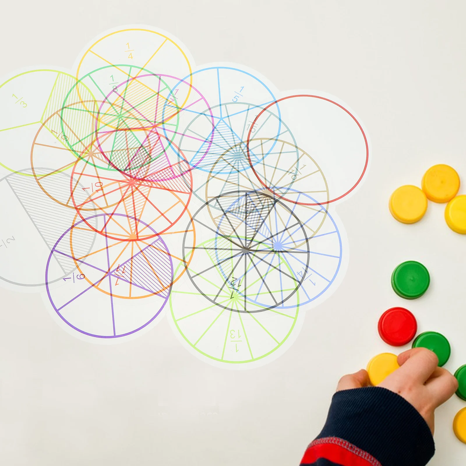 16 Sheets Math Fraction Teaching Aids Cognition Trays Learning Toys Intelligence Development Plaything Kids Circles Pvc
16 Sheets Math Fraction Teaching Aids Cognition Trays Learning Toys Intelligence Development Plaything Kids Circles Pvc