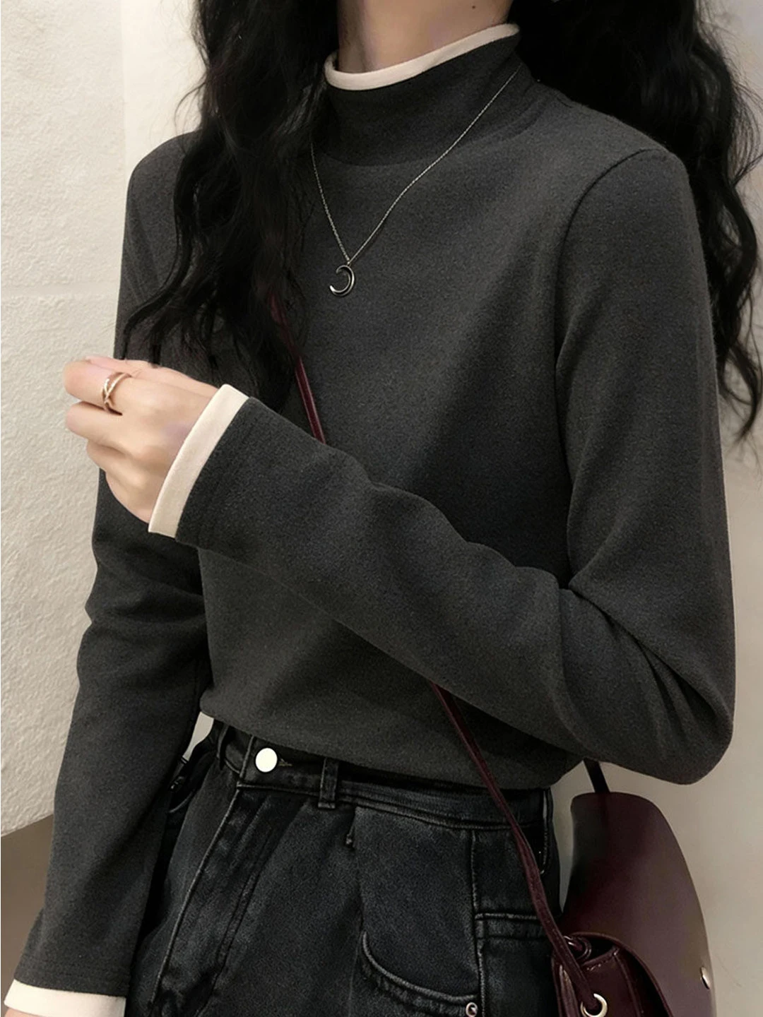 Двусторонняя флисовая термокофта с длинным рукавом для женщин, зимняя, с высоким воротником, для ношения под одеждой, повседневная
Двусторонняя флисовая термокофта с длинным рукавом для женщин, зимняя, с высоким воротником, для ношения под одеждой, повседневная