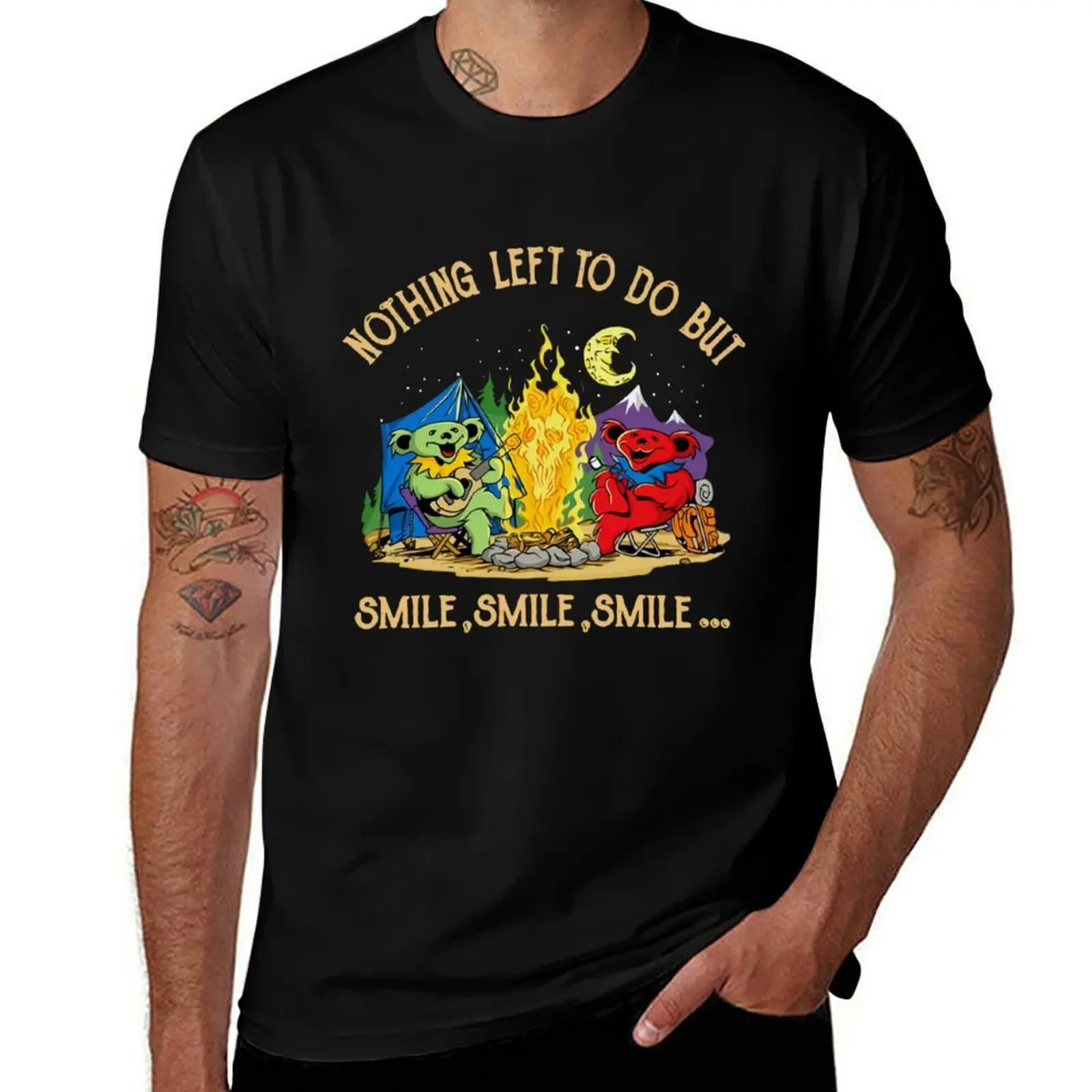 G r a t e f u l D e a d Camping Nothing Left to Do But Smile T-Shirt t shirt for man men t shirt cotton 100% T-Shirt
G r a t e f u l D e a d Camping Nothing Left to Do But Smile T-Shirt t shirt for man men t shirt cotton 100% T-Shirt