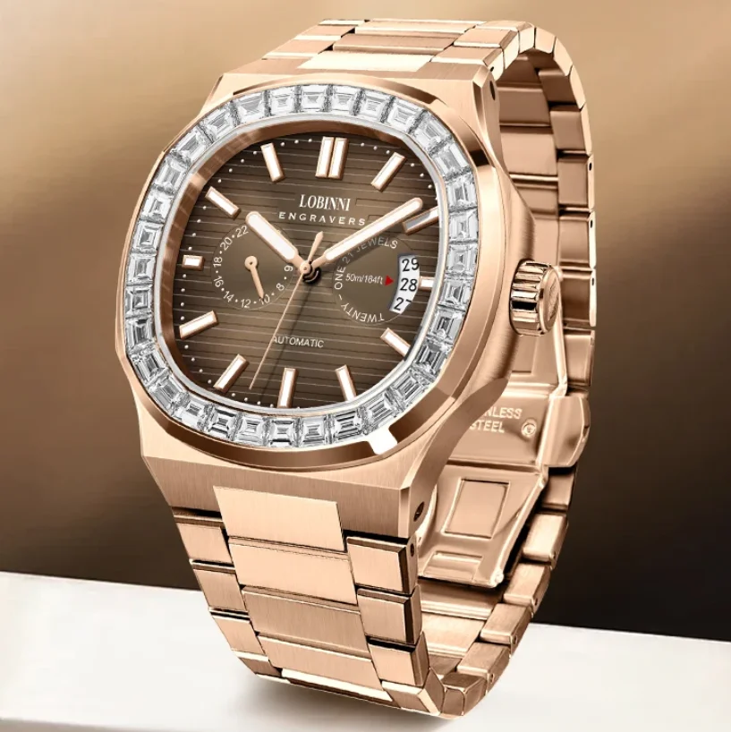 Lobinni Men Automatic Watch 43mm Square Mechanical Wristwatch 5ATM Waterproof Luminous Sapphire Mirror 24 Hours Date
Lobinni Men Automatic Watch 43mm Square Mechanical Wristwatch 5ATM Waterproof Luminous Sapphire Mirror 24 Hours Date