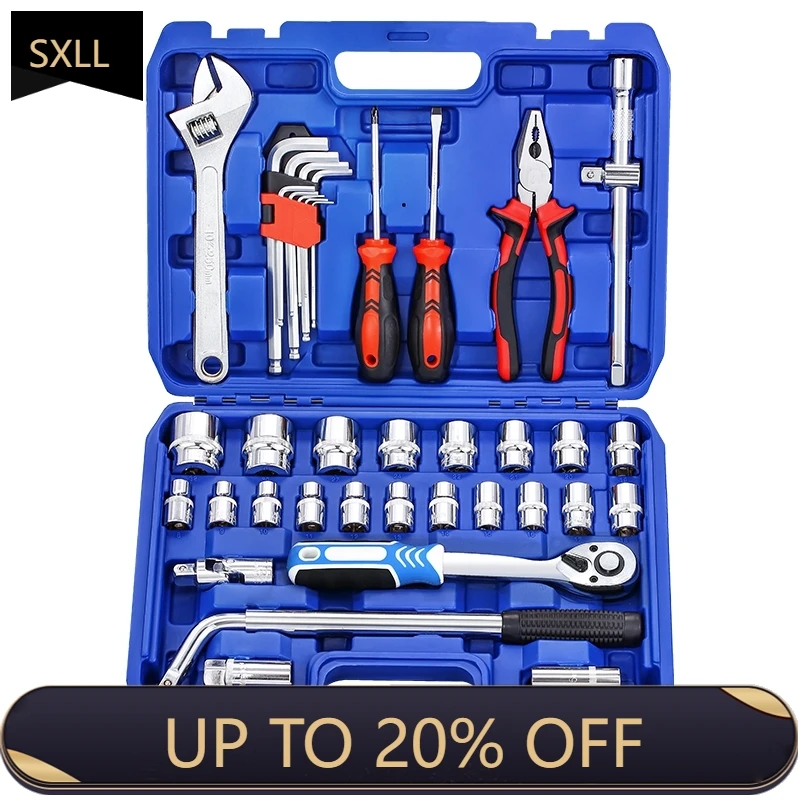 SXLL GOLDMOON 108 pcs Multi-Car Repair Mechanic Ratchet Sleeve Wrench Tool Set Combination Box Tool Set
SXLL GOLDMOON 108 pcs Multi-Car Repair Mechanic Ratchet Sleeve Wrench Tool Set Combination Box Tool Set