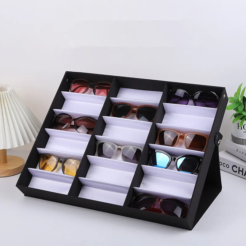 12/18 Slot / Grid Eyeglass Storage Box Sunglasses Display Stand Eyeglass Storage Tray Ladies Gentlemen Eyeglass Collection Box
12/18 Slot / Grid Eyeglass Storage Box Sunglasses Display Stand Eyeglass Storage Tray Ladies Gentlemen Eyeglass Collection Box