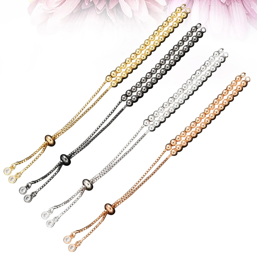 4pcs Brass Diy Bracelet Accessories Semi-Finished Adjustable Hand Chain For Women Jewelry Making Handmade Wearable Tarnish
4pcs Brass Diy Bracelet Accessories Semi-Finished Adjustable Hand Chain For Women Jewelry Making Handmade Wearable Tarnish