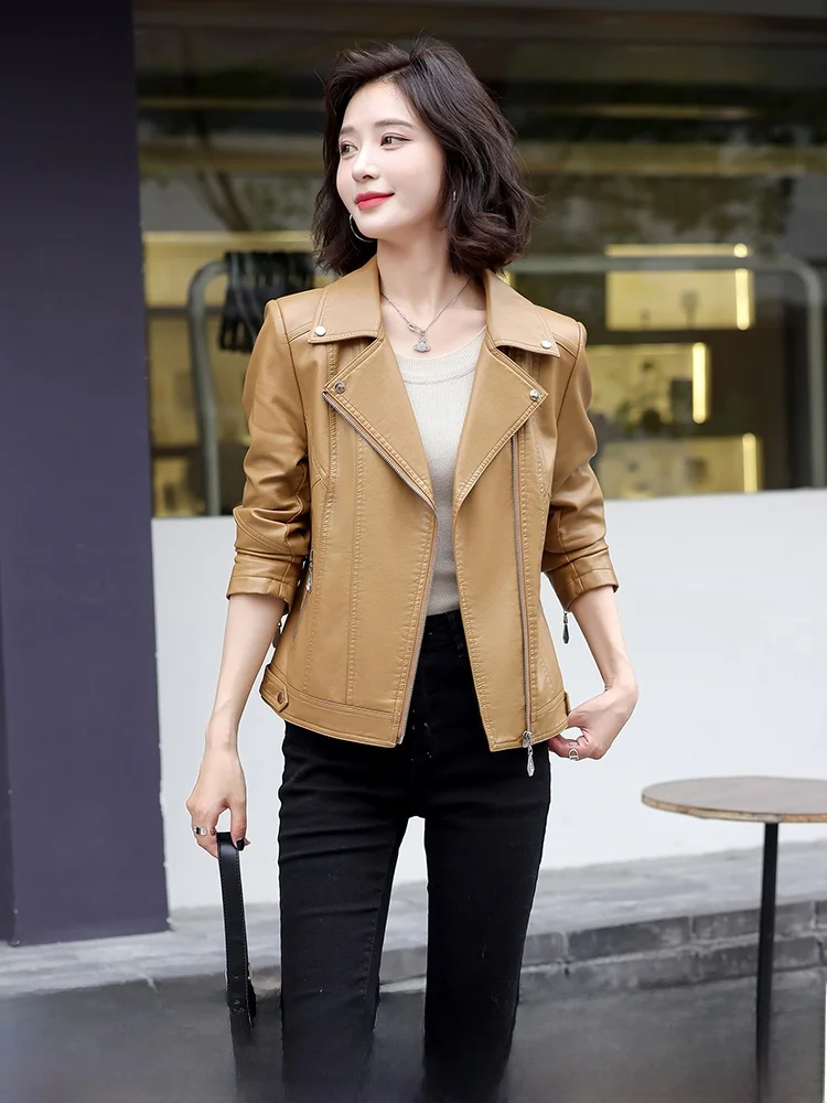 Ning Genuine eepskin Jaet Women's ort Slim Fit Spring Autumn New Korean Sle Slimming Big Brand Outerwear Trendy
Ning Genuine eepskin Jaet Women's ort Slim Fit Spring Autumn New Korean Sle Slimming Big Brand Outerwear Trendy