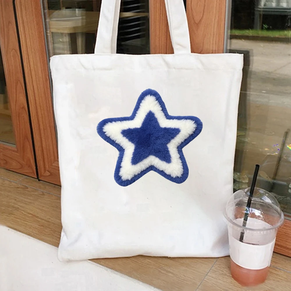 Fuzzy Two Tone Star Canvas Tote Bag Cute Y2K Shoulder Bag
Fuzzy Two Tone Star Canvas Tote Bag Cute Y2K Shoulder Bag
