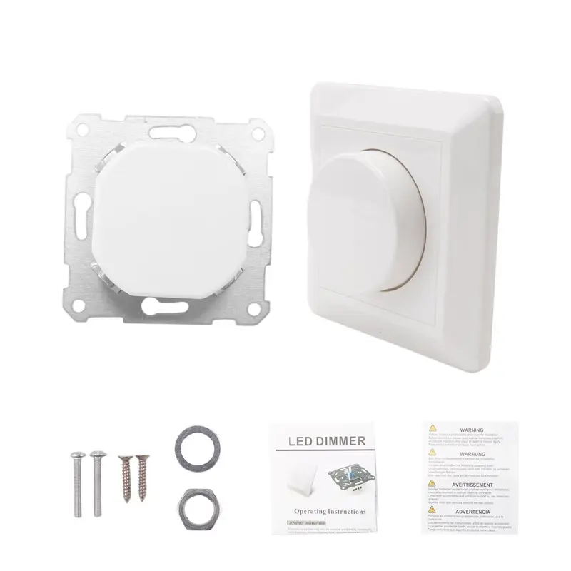 Simple Operation White Cover Plate Included LED Dimmer Switch 230V For Dimmable Leds/Halogen Lamps 5 To 200W
Simple Operation White Cover Plate Included LED Dimmer Switch 230V For Dimmable Leds/Halogen Lamps 5 To 200W