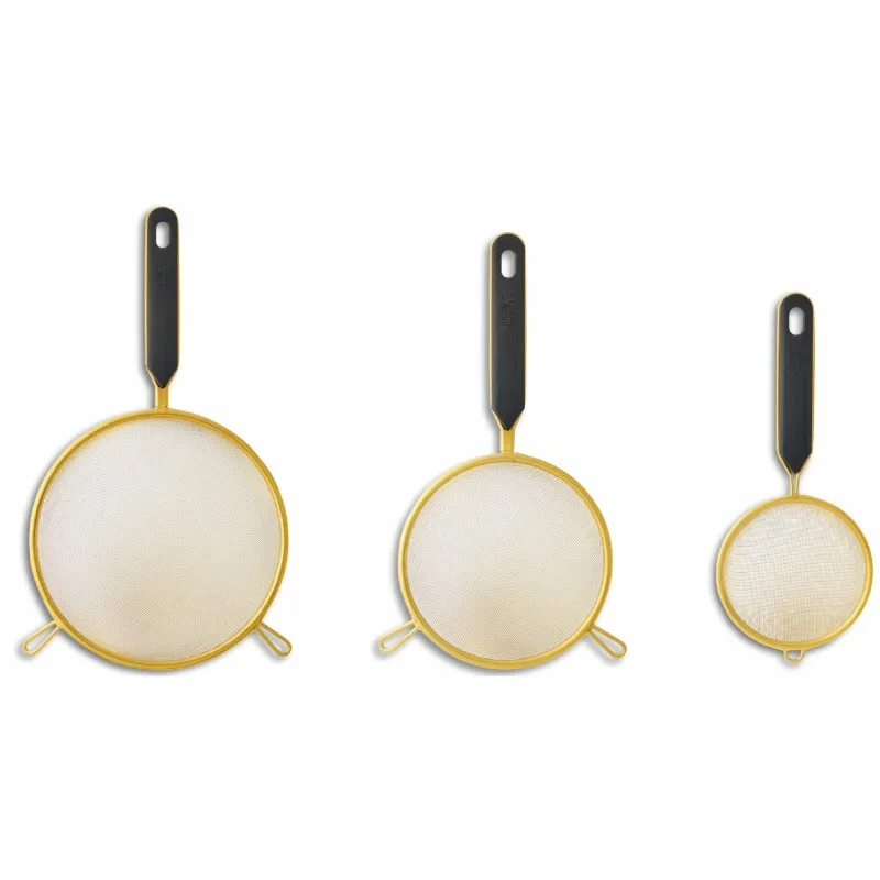 3-Piece Fine Mesh Gold Strainer Set
3-Piece Fine Mesh Gold Strainer Set